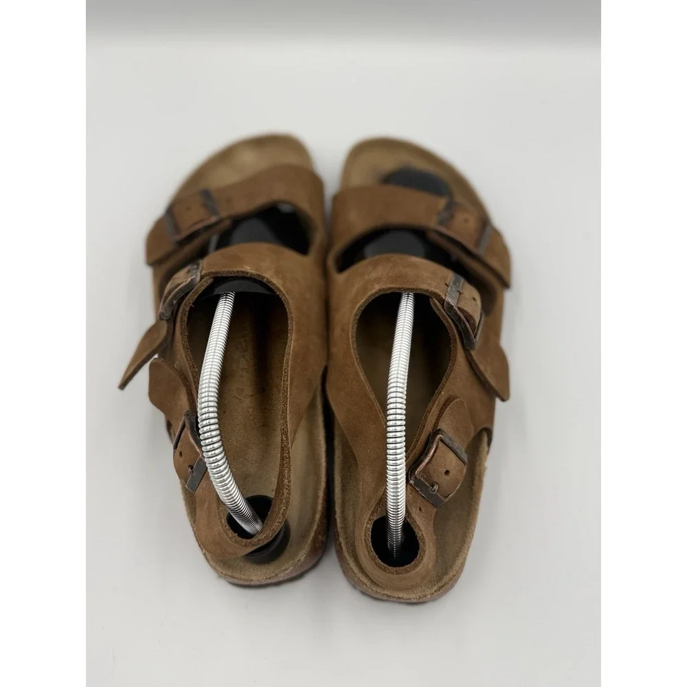 Betula Birkenstock 285 Double Strap Sandals EU 44 9.5 M11 Dark Brown Backstrap